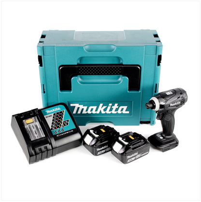 Makita DTD 146 B RFJ 18 V Li-ion Akku Schlagschrauber in Schwarz im Makpac mit 2x 3,0 Ah Akku und Ladegerät - Toolbrothers