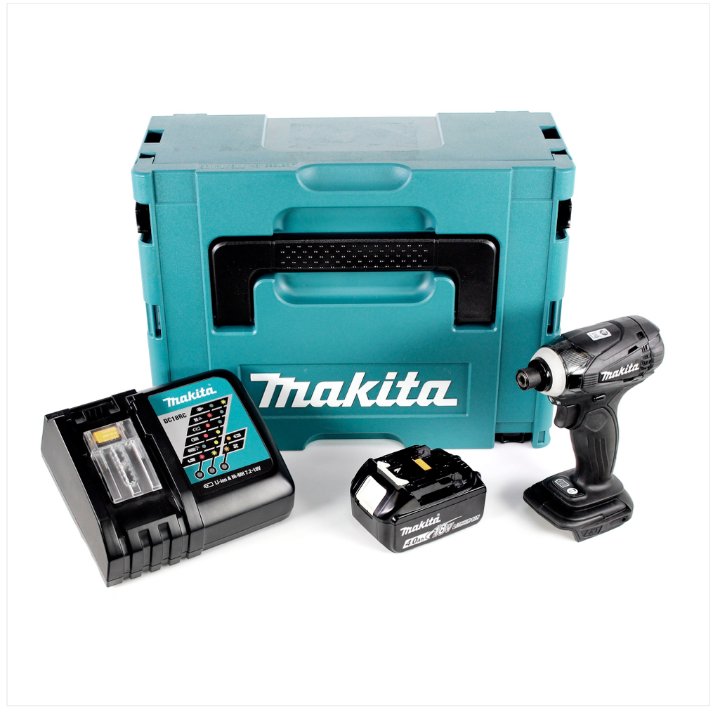 Makita DTD 146 B RM1J 18 V Li-ion Akku Schlagschrauber in Schwarz im Makpac mit 1x BL 1840 B 4,0 Ah Akku und DC 18 RC Ladegerät - Toolbrothers