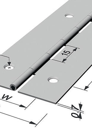 PG Stangenscharnier Scharnierbreite offen 32 mm Materialstärke 0,7 mm ( 3000272007 )