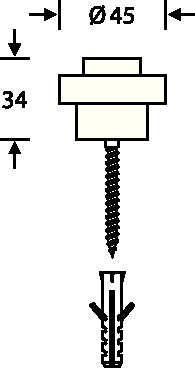 FSB Bodentürpuffer 38 3881 Ø 45 mm Höhe 34 mm ( 3316002013 )