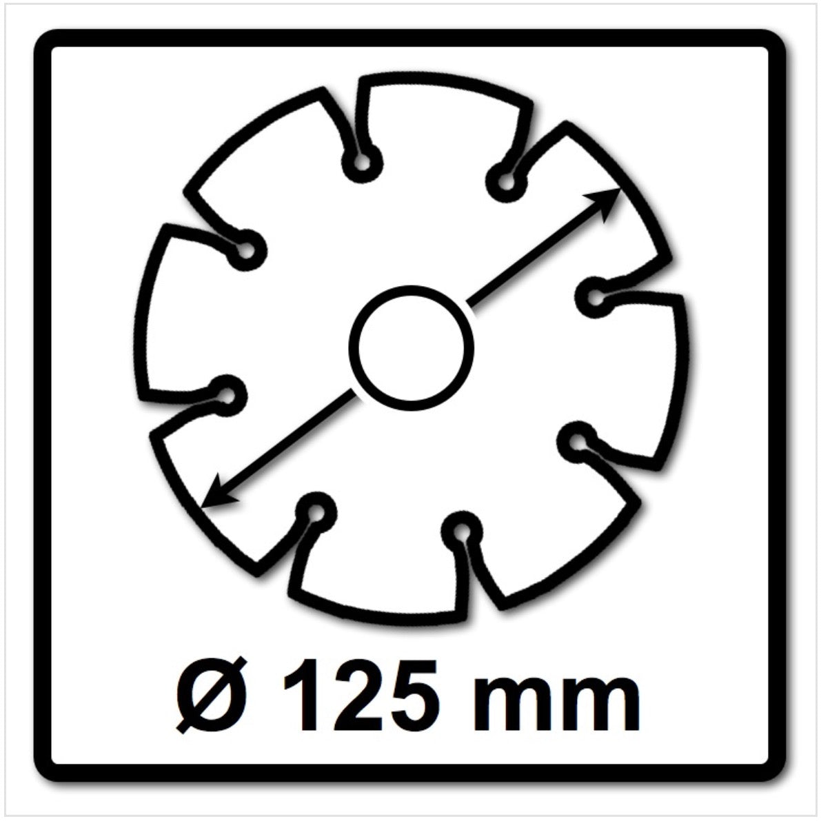 WellCut Diamond Blade Diamant Trennscheibe 125 x 22,2 mm Universal turbo ( 888 - 125 / 22 ) - Toolbrothers