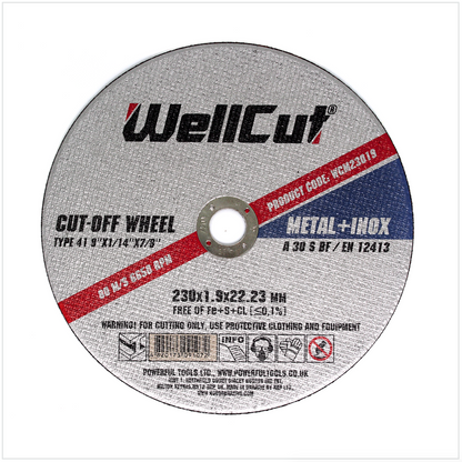 WellCut WCM 23019 - 25 Stück Trennscheiben 230 mm für Metalle - Toolbrothers