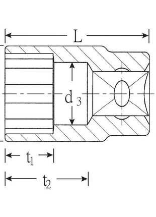 STAHLWILLE Steckschlüsseleinsatz 50 1/2 ″ 12-kant ( 4000826353 )