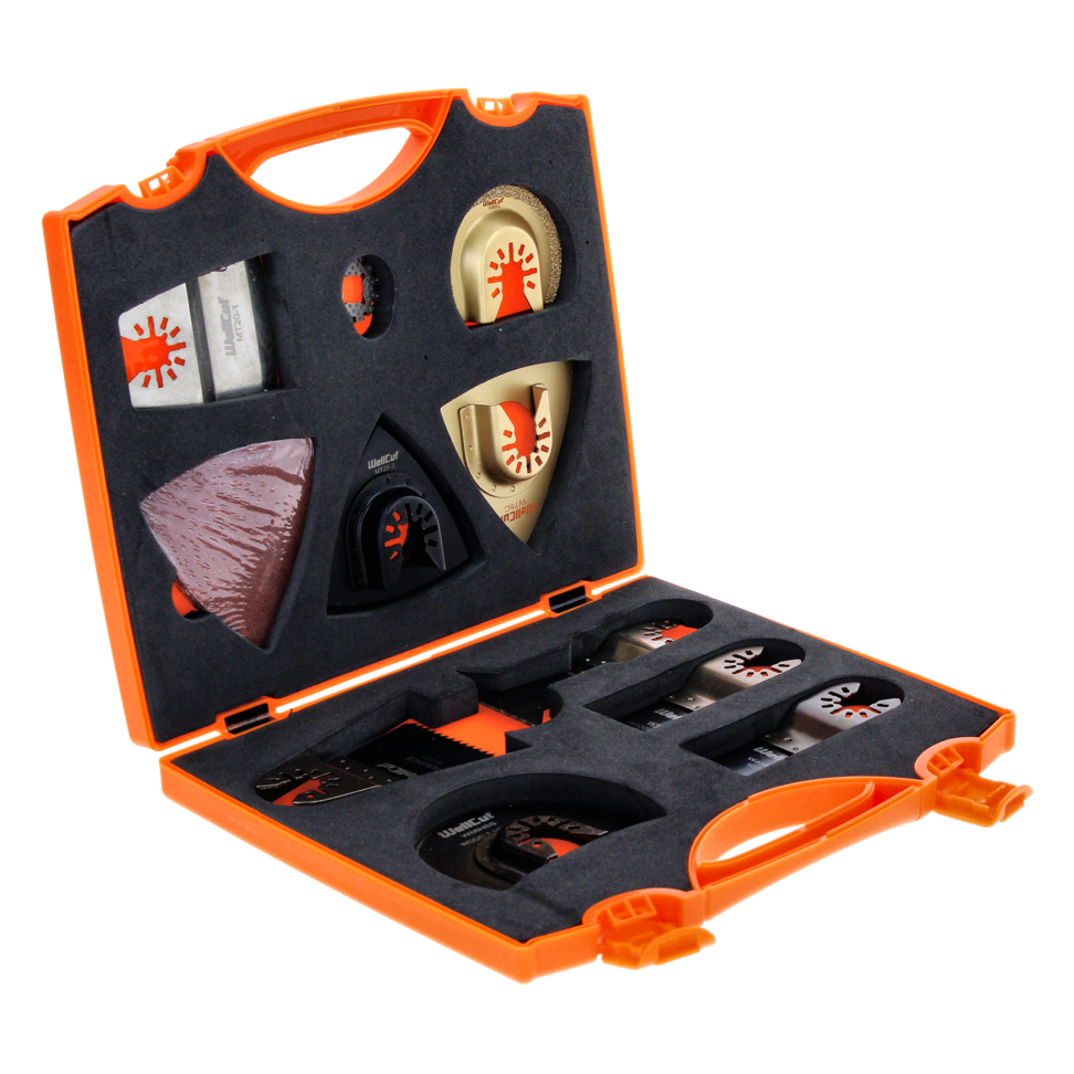 WellCut MT-20 Multi Tool Sägeblätter Klingen Set im Koffer 20-teilig Universal Zubehör - Toolbrothers