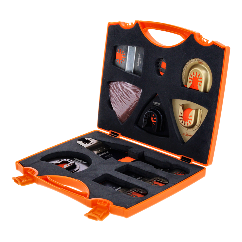 WellCut MT-20 Multi Tool Sägeblätter Klingen Set im Koffer 20-teilig Universal Zubehör - Toolbrothers