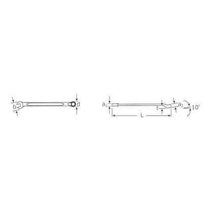 STAHLWILLE Ringmaulschlüssel OPEN-BOX 14 SW 6 mm Länge 125 mm ( 4000826037 )