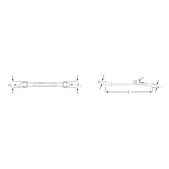 STAHLWILLE Doppelringschlüssel OPEN-RING 24 12 x 14 mm 180 mm ( 4000826109 )