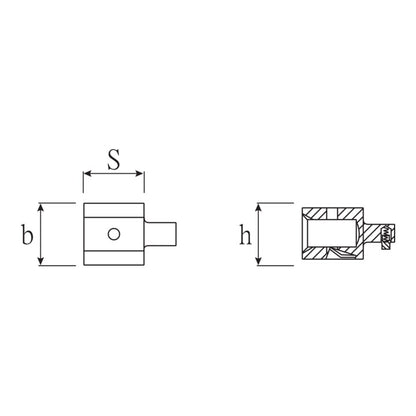 STAHLWILLE Einsteckadapter/Reduzierstück 7370/10 55 mm ( 4000826594 )