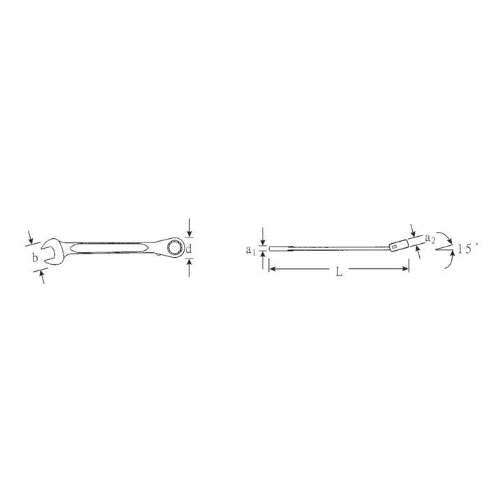 STAHLWILLE Maulringratschenschlüssel OPEN-RATCH 17 Schlüsselweite 13 mm Länge 182 mm ( 4000826068 )