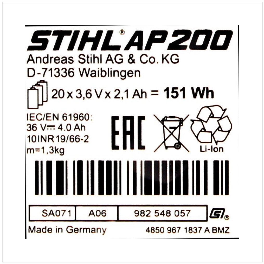 Stihl AP 200 36 V 4,2 Ah Akku - Toolbrothers