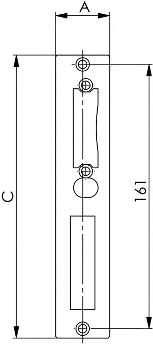 Gâche AMF 147V acier galvanisé (3311021045)