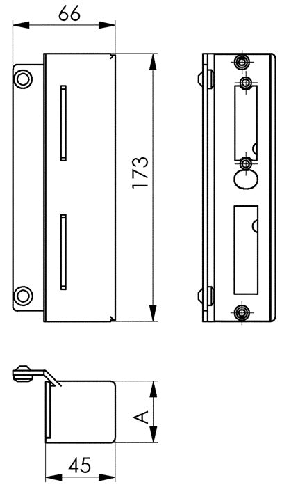 Boîte de verrouillage AMF 147B-40 adaptée à l'ébauche d'ouvre-porte électrique (3000251263)