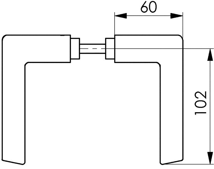 AMF Türdrückerpaar 465 Leichtmetall 105 ( 3311021069 )