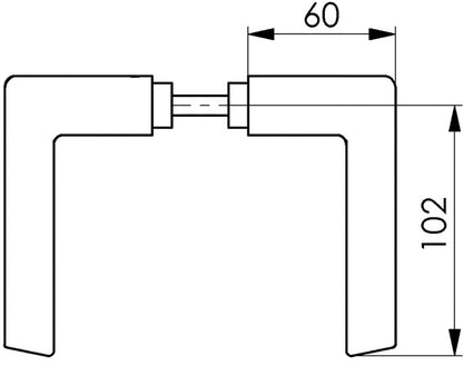 AMF Türdrückerpaar 465 Leichtmetall 105 ( 3311021069 )