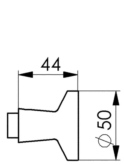 AMF Türknopflochteil 477L Leichtmetall F1 / silberfarbig ( 3311121008 )