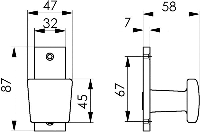 AMF Türknopf 495 Leichtmetall F1 / silberfarbig ( 3311021074 )