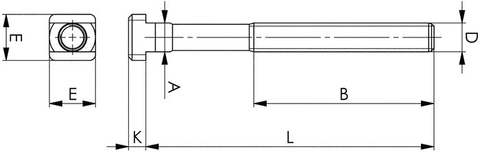 AMF T-Nutenschraube DIN 787 T-Nut 10 mm M10 Länge 63 mm ( 4000833306 )