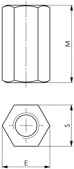 AMF Verlängerungsmutter Nr. 6334 M10 Schlüsselweite 16 mm ( 4000833422 )