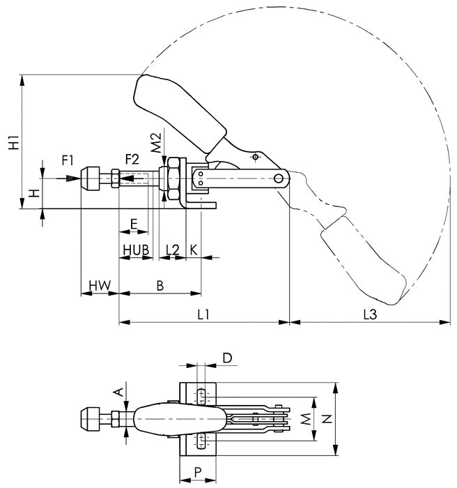 Collier de serrage pour tige de poussée AMF n° 6841 taille 0 (4000833515)