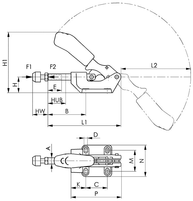 Collier de serrage pour tige de poussée AMF n° 6842 taille 5 (4123680150)