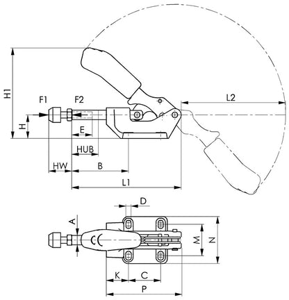 Collier de serrage pour tige de poussée AMF n° 6842 taille 5 (4123680150)