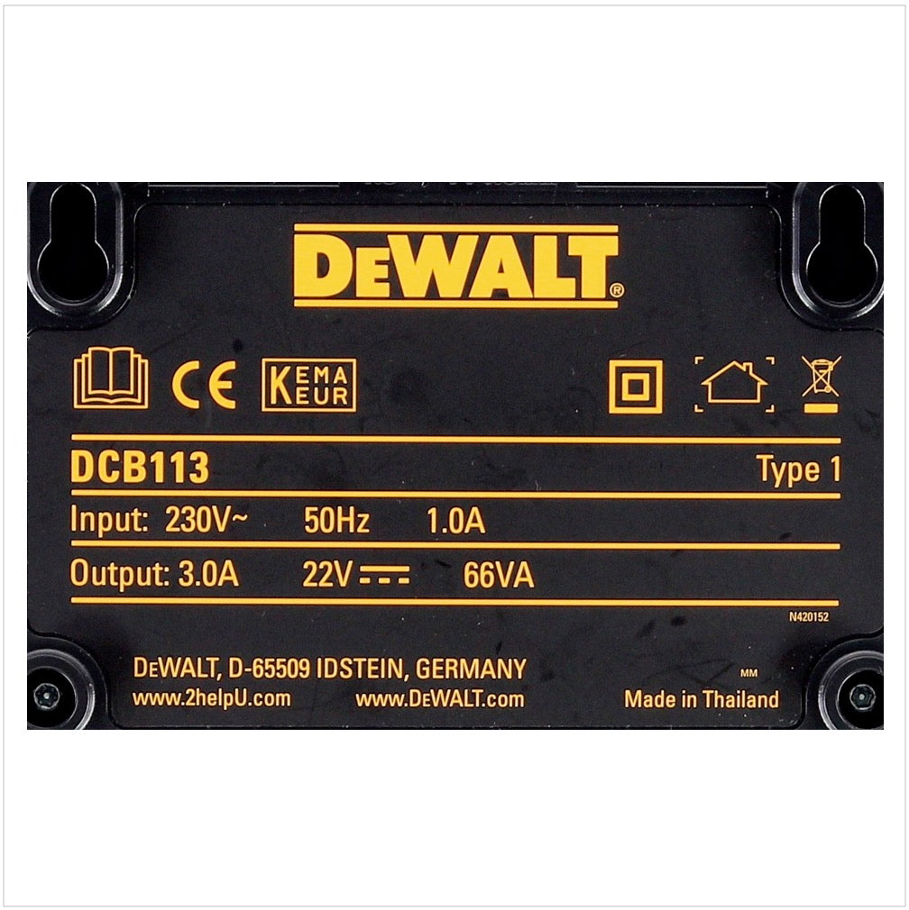 DeWalt DCB 113 Ladegerät XR 10,8V-18V für Li-Ion Akkus - Toolbrothers