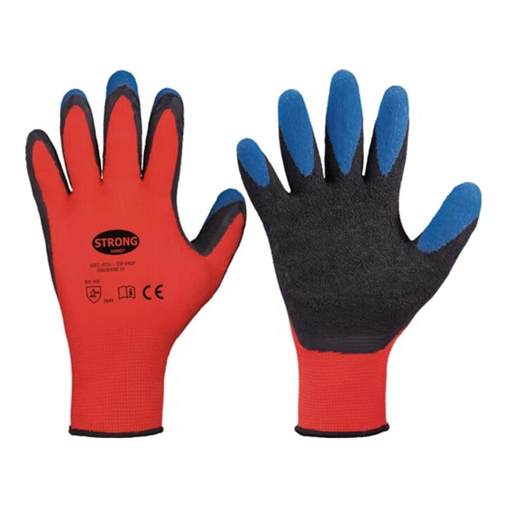 STRONGHAND Handschuhe Tip Grip Größe 9 rot/schwarz/blau ( 8000140726 )