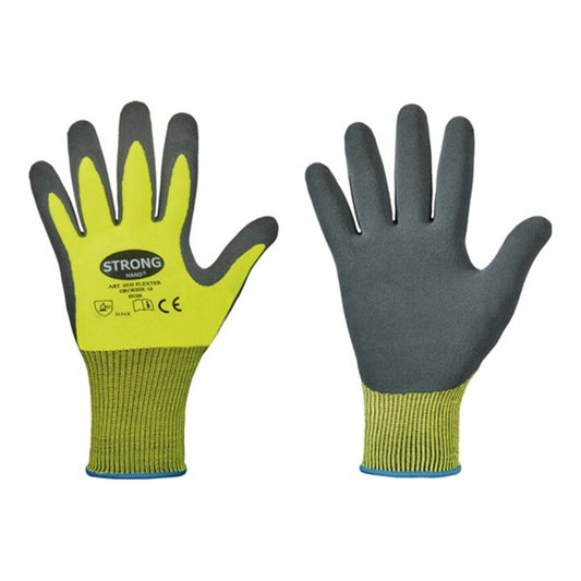 Gants STRONGHAND Flexter taille 8 jaune fluo/gris (4000391068)