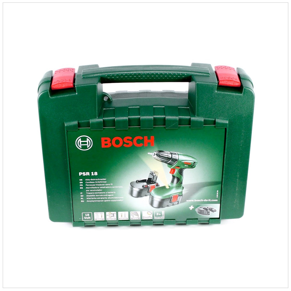 Bosch PSR 18 V Akku Bohrschrauber mit 2 Akkus und Ladegerät im Koffer ( 0603955371 ) - Toolbrothers