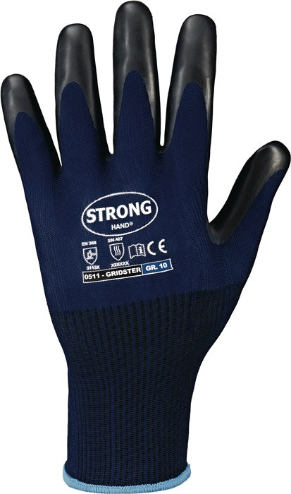 STRONGHAND Handschuhe GRIDSTER Größe 9 dunkelblau/schwarz ( 4000391304 )