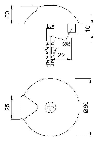 KWS Türpuffer 2003.82 Ø 60 mm Höhe 20 mm ( 3000258205 )