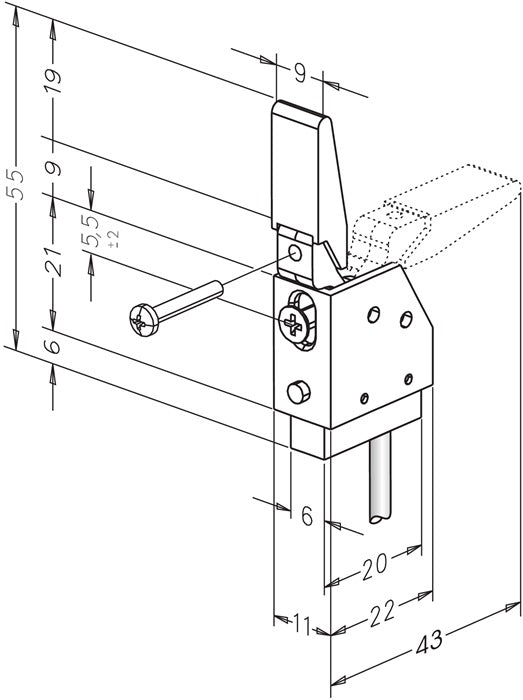 ASSA ABLOY Riegelschaltkontakt 878 ohne Schließblech ( 3000251812 )