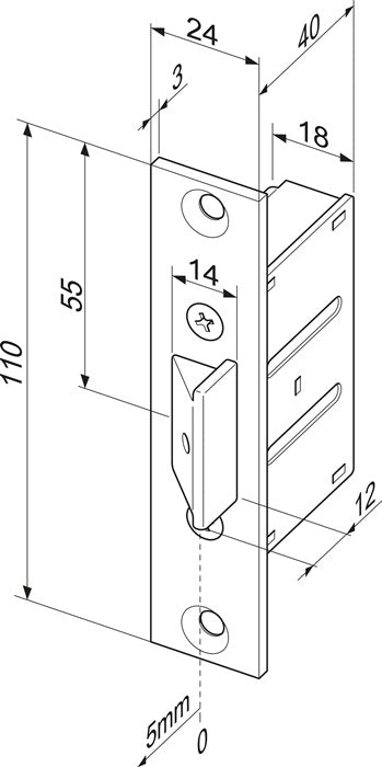 ASSA ABLOY Einsteckfallenschloss 807 24 ( 3000251396 )