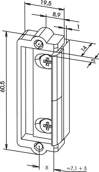 ASSA ABLOY Türöffneraustauschstück 1410 universal ( 3000251805 )