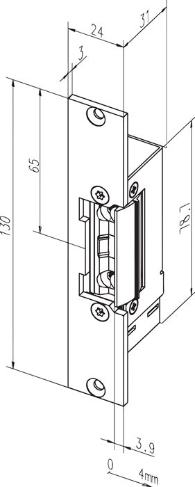 ASSA ABLOY Fluchttüröffner 332.80 100 mA: 24 / 200 mA: 12 V ( 3000251397 )