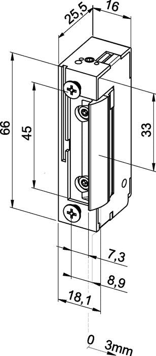 Ouvre-porte électrique ASSA ABLOY 118 protection incendie 10-24 V AC/DC (3000255039)