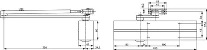 ASSA ABLOY Scherentürschließer DC 300 silber EN 3-6 ( 3000255170 )