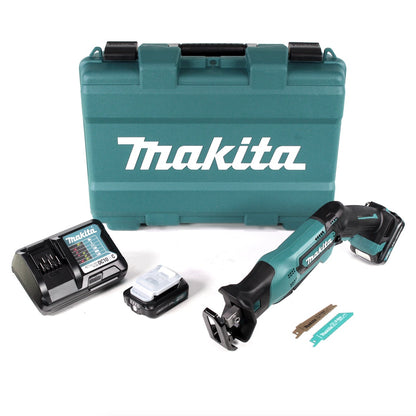 Makita JR 105 DWAE Akku Recipro Säbelsäge 10,8 V + 2x BL 1020 B 2,0 Ah Akku + DC 10 WC Ladegerät im Transportkoffer - Toolbrothers