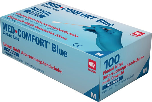 AMPRI Einweghandschuhe Med Comfort Blue Größe L blau ( 4000371516 )