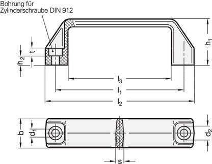 GANTER Bügelgriff GN 528 l1 117 ±1 mm d1 8,5 mm ( 4601000170 )