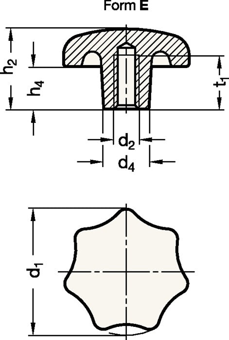 GANTER Sterngriff DIN 6336 mit Gewindebuchse ( 4601000862 )