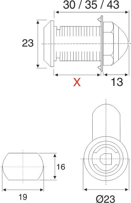 Système de verrouillage à levier BMB 600, clés identiques (3000271863)