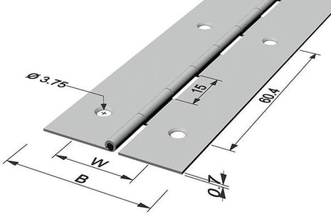 Bisagra de varilla PG, ancho de bisagra abierto 32 mm, espesor de material 0,7 mm (3000272006)