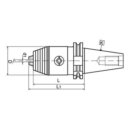 WTE NC-Schnellspannbohrfutter DIN 69871A Spann-Ø 0,5-13 mm ( 4000832376 )