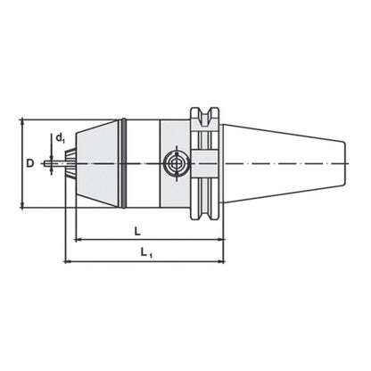 WTE NC-Schnellspannbohrfutter DIN 69871A Spann-Ø 0,5-13 mm ( 4000832395 )