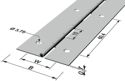 PG Stangenscharnier Scharnierbreite offen 32 mm Materialstärke 0,7 mm ( 3000272020 )