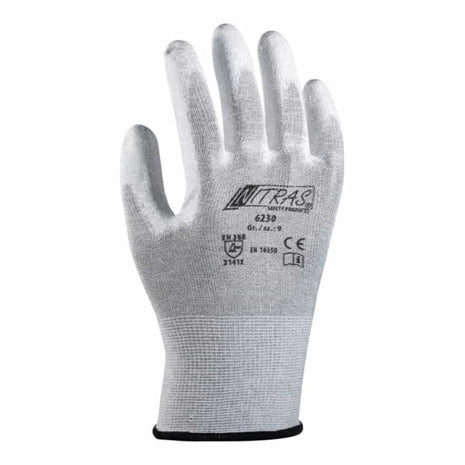 NITRAS Handschuhe 6230 Größe 9 grau/weiß ( 8000235164 )