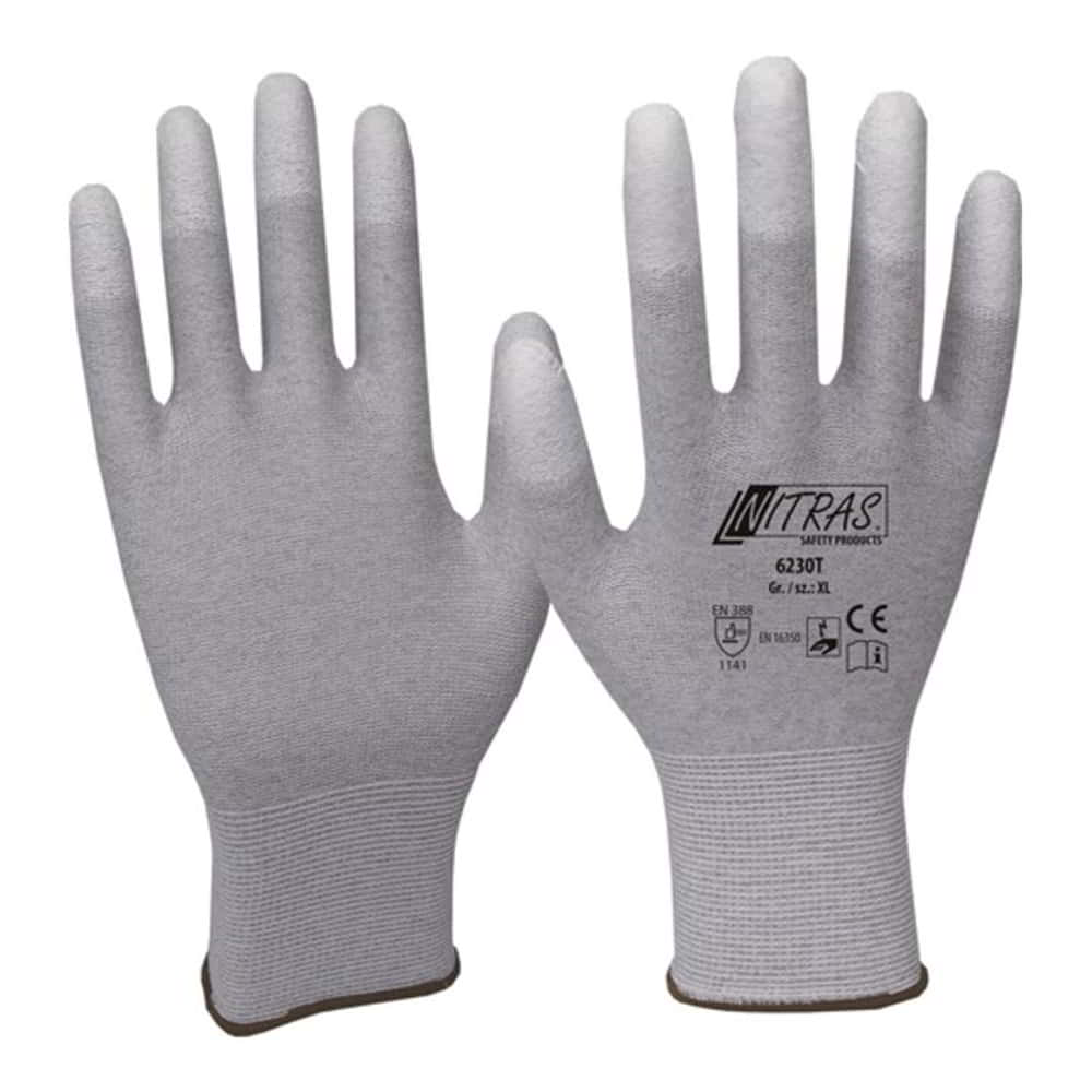 NITRAS Handschuhe Größe 10 grau/weiß ( 4000371800 )