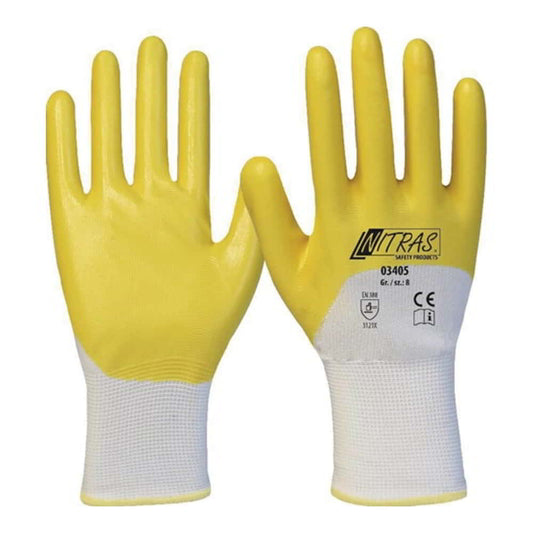NITRAS Handschuhe 03405 Größe 9 weiß/gelb ( 8000636644 )