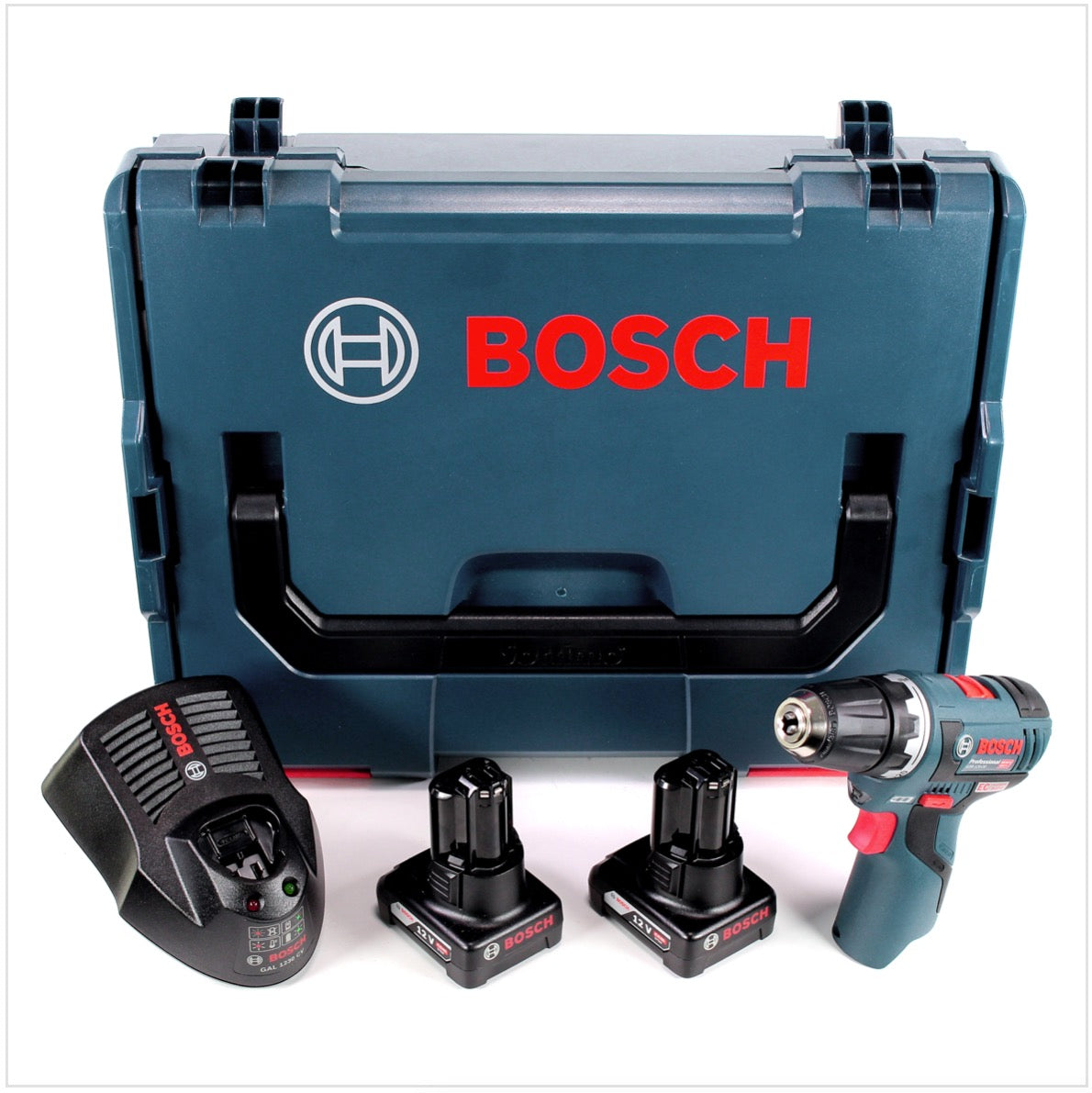 Bosch GSR 12V-20 Professional Akku Bohrschrauber Brushless 20 Nm + L-Boxx + 2x Akku 4,0Ah + 1x Ladegerät - Toolbrothers